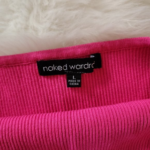 Naked Wardrobe Rasberry Snatched Bodysuit and Tube Top Lot L M - Picture 8 of 12